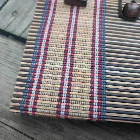 Vintage small bag with wooden handle - Picture 6 of 9